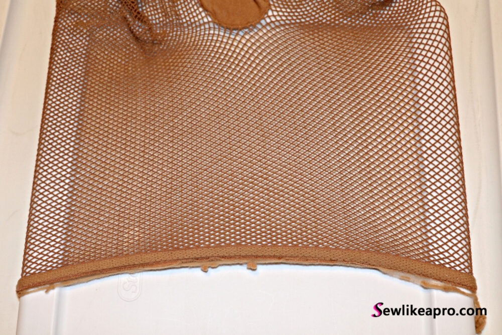remove waistband on fishnets
