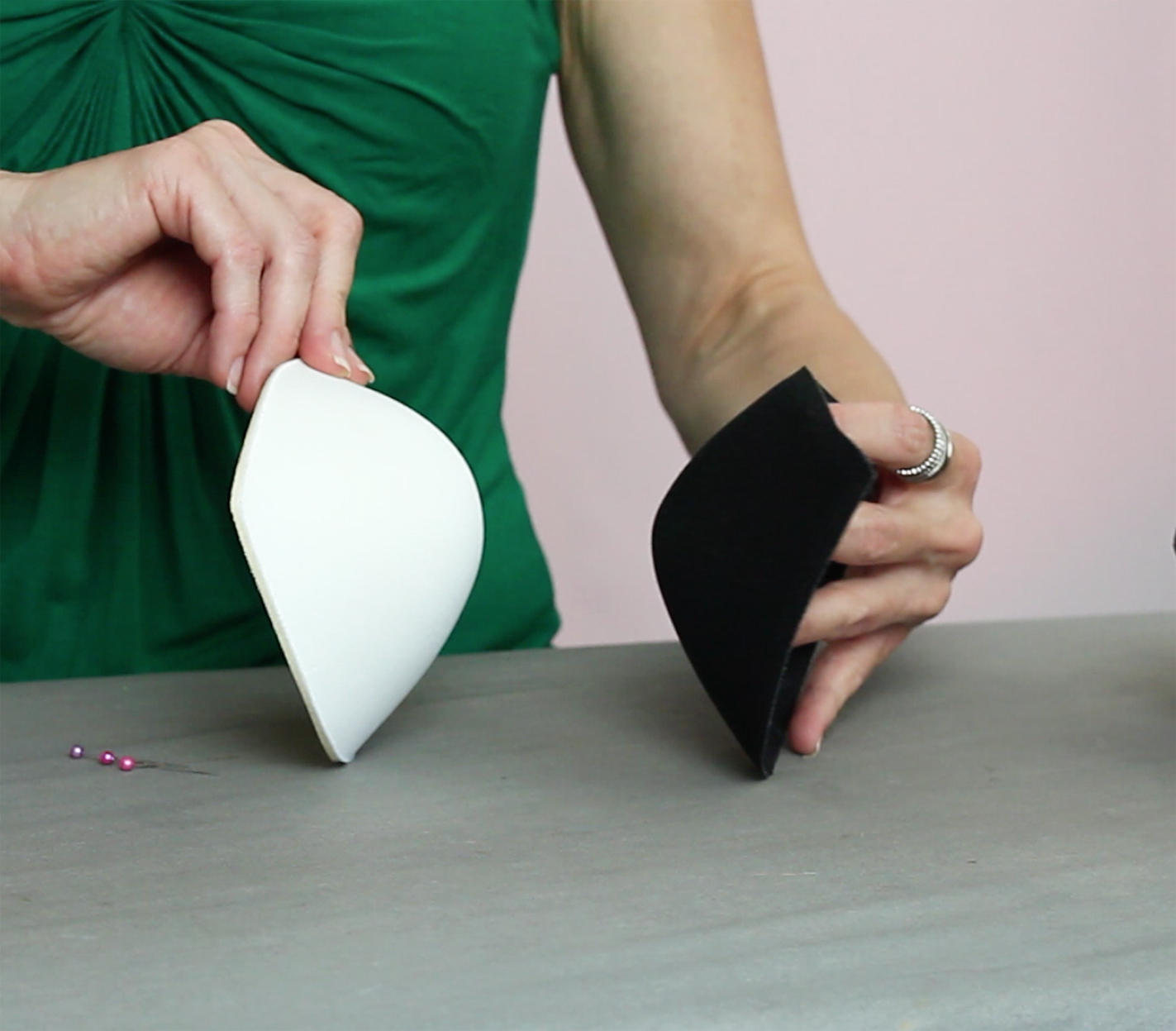 Braza Sew-in Cup (left) versus pointy bra cup shell (right). What's your choice for your competition dance or skate dress? I LOVE Braza cups! Been using them for years.