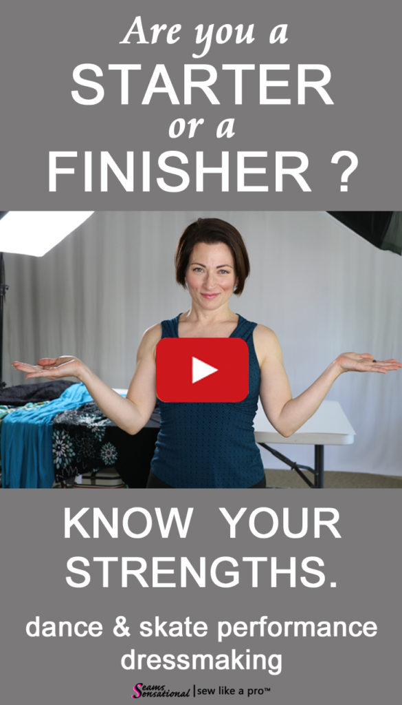 starter finisher for dressmaking, dance skate performance