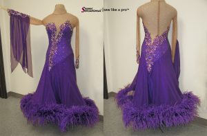 Dress Breakdown a competition Dancesport ballgown, before