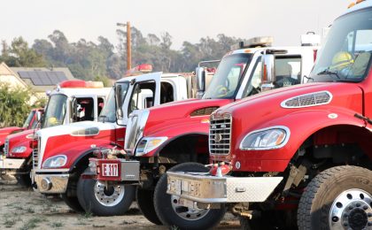 Teresa Sigmon goes to work fire support at a fire support in northern California