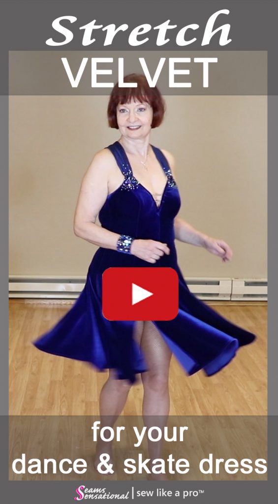 Stretch velvet adds depth and richness to Dancesport, Country and Skater dresses