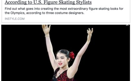 Learn to make Dancesport, Country, Figure Skating costumes, InStyle magazine, Olympics 2018, figure skating costumes