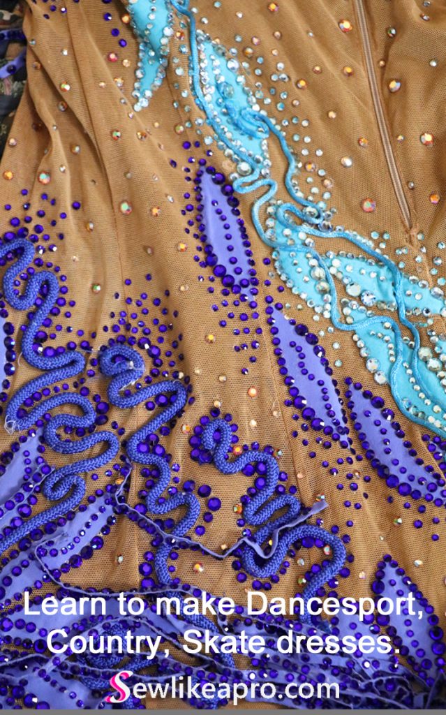 Sewing School member's ballgown, loves Sew Like A Pro online sewing school