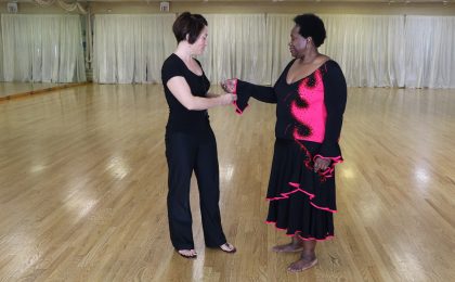 Betty and Teresa Sigmon in St. Louis hero pic, lengthen leotard for a better bra fit