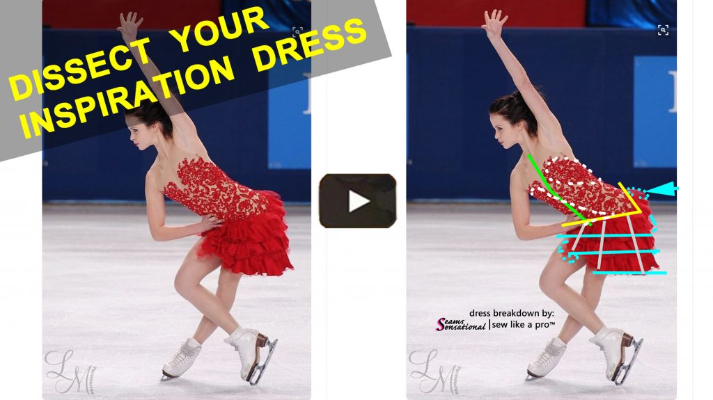 ice dance dress, figure skating dress, Anna Cappellini red lace Paso Doble 1