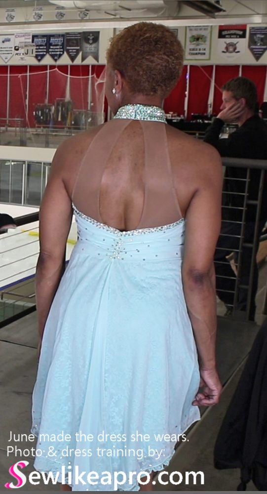 adult figure skating dress, ice dance dress at Adult Nationals 2019, bust support