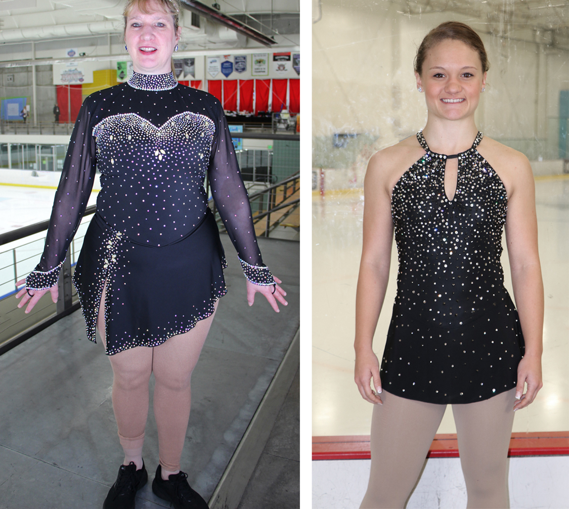 woman's ice skating leotard, skating skirt, Melissa Pepling, Jaclyn Cartwright