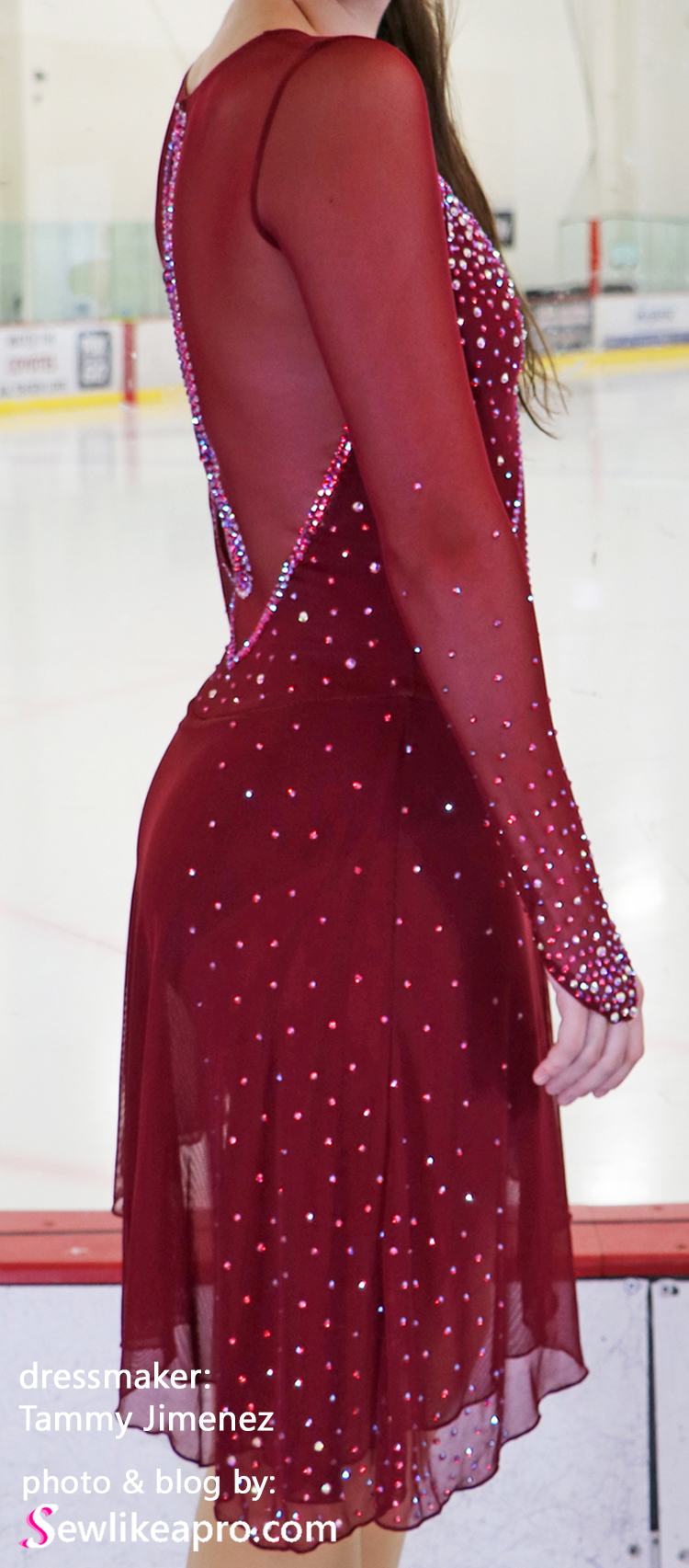 keyhole back design ice dance dress, Alyssa, Tammy Jimenez, Ice Den Chandler, crop side