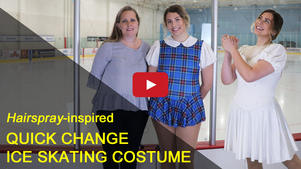 quick change ice skating costume, Tammy Jimenez dressmaker, Hairspray the musical, Tracy Turnblad