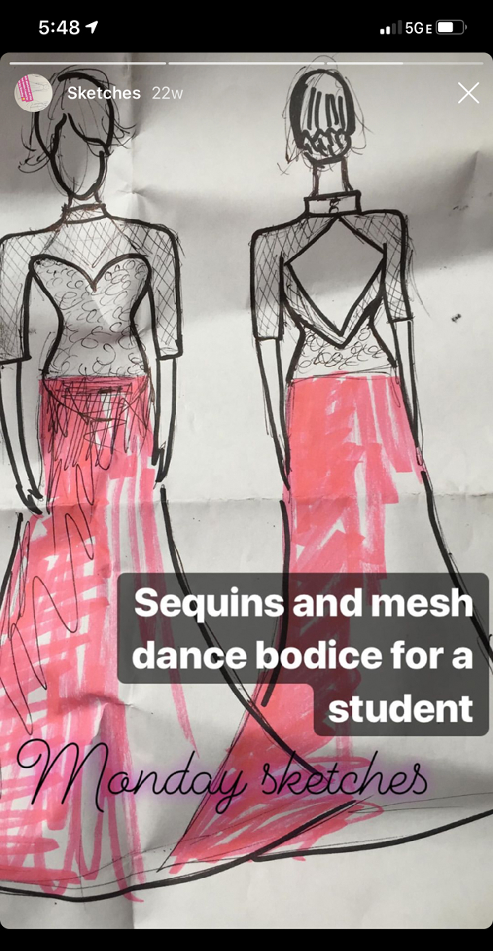 sequin fabric sequin aplique ballgown sketch, Lauren Wilmore Made by LaLa, sequin dress