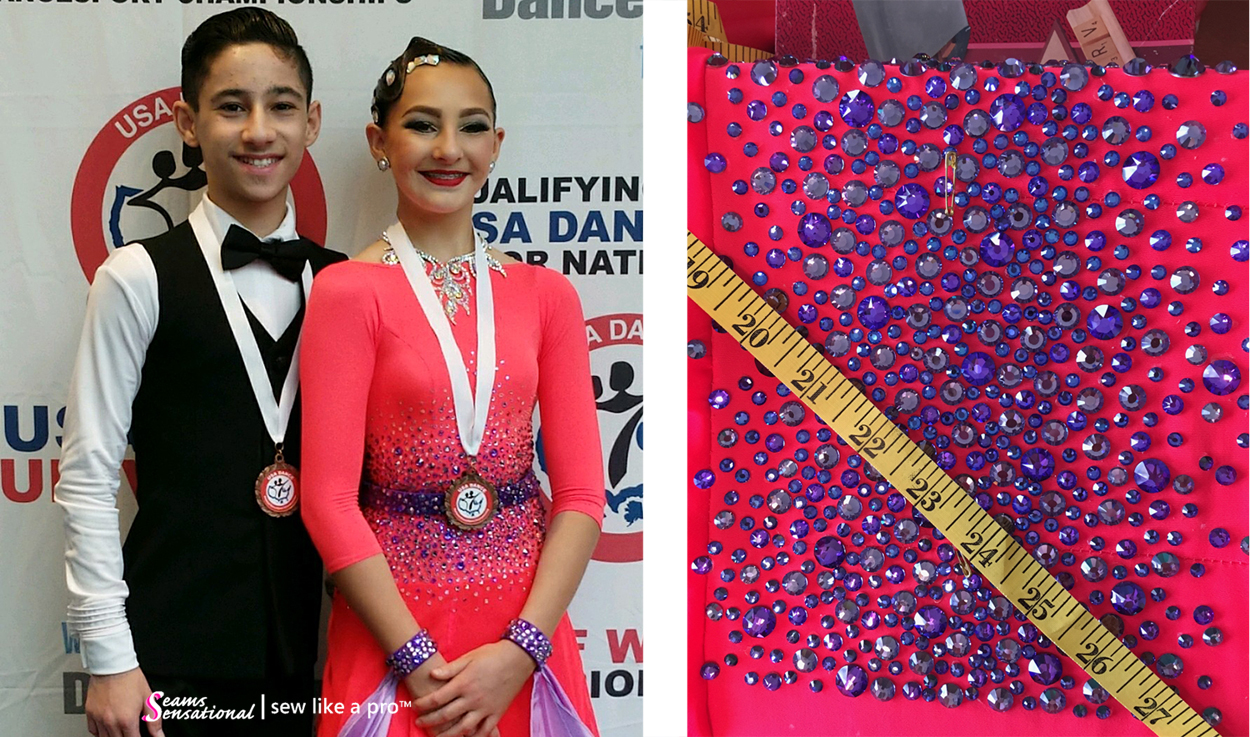 heliotrope rhinestones amateur ballroom dancing