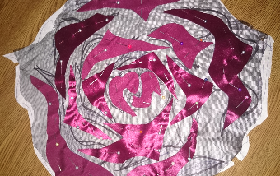 Red Velvet rose figure skating dress Asta Estonia