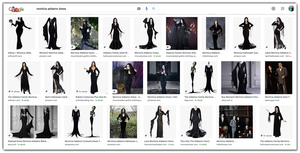 Morticia Addams dress google search