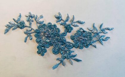 beaded lace applique motif