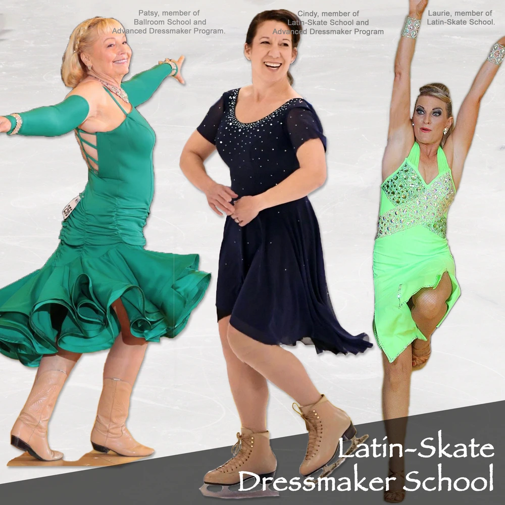 Learn to make Dancesport, Country, Line dance, ballroom dance, Artistic Roller and Ice skating dresses for women and teens. Comprehensive online sewing school for all skill levels.