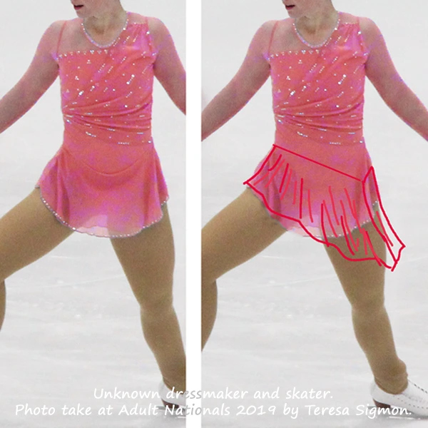 Learn to design custom women's Latin dance dress adult ice dance and figure skating dresses.