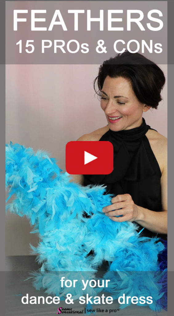 Feathers make a big impact on Ballroom, Country and Skate dresses.